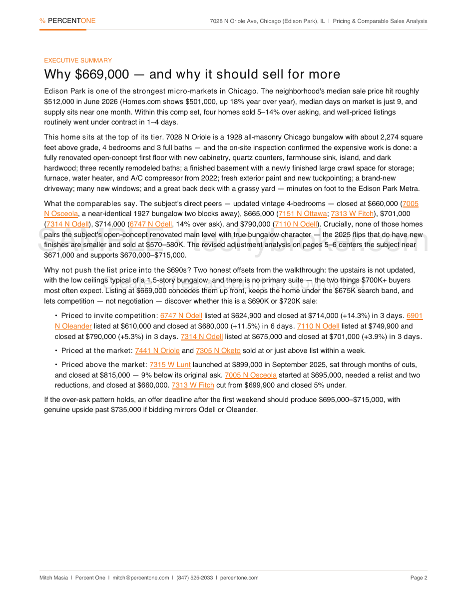 Broker Opinion of Value: 7028 N Oriole Ave, page 2