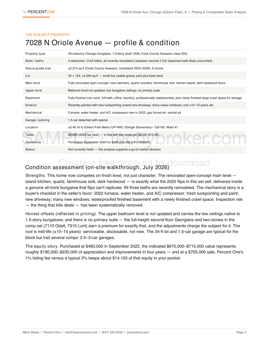 Broker Opinion of Value: 7028 N Oriole Ave, page 3